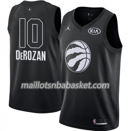 Maillot Homme Toronto Raptors DeMar DeRozan 10 2018 All Star Jordan Brand Noir Swingman